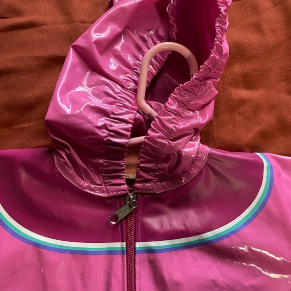 2001 BARBIE RAIN JACKET BARBIE MOVIE VINTAGE PINK GIRL FALL RAIN COAT - Picture 4 of 10